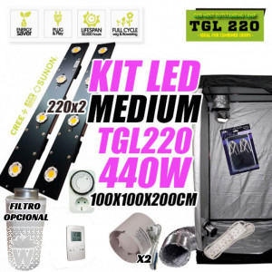 KIT LED CULTIVO MEDIUM TGL 220 X2 440W (ARMARIO 100-120CM)