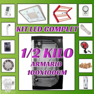 KIT LED CULTIVO 1/2 KILO COMPLET (ARMARIO 100X100X200) 